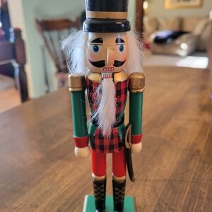 Festive Nutcracker Soldier Figurine - Red, Green, Black 2019 Hand PAINTED 9"